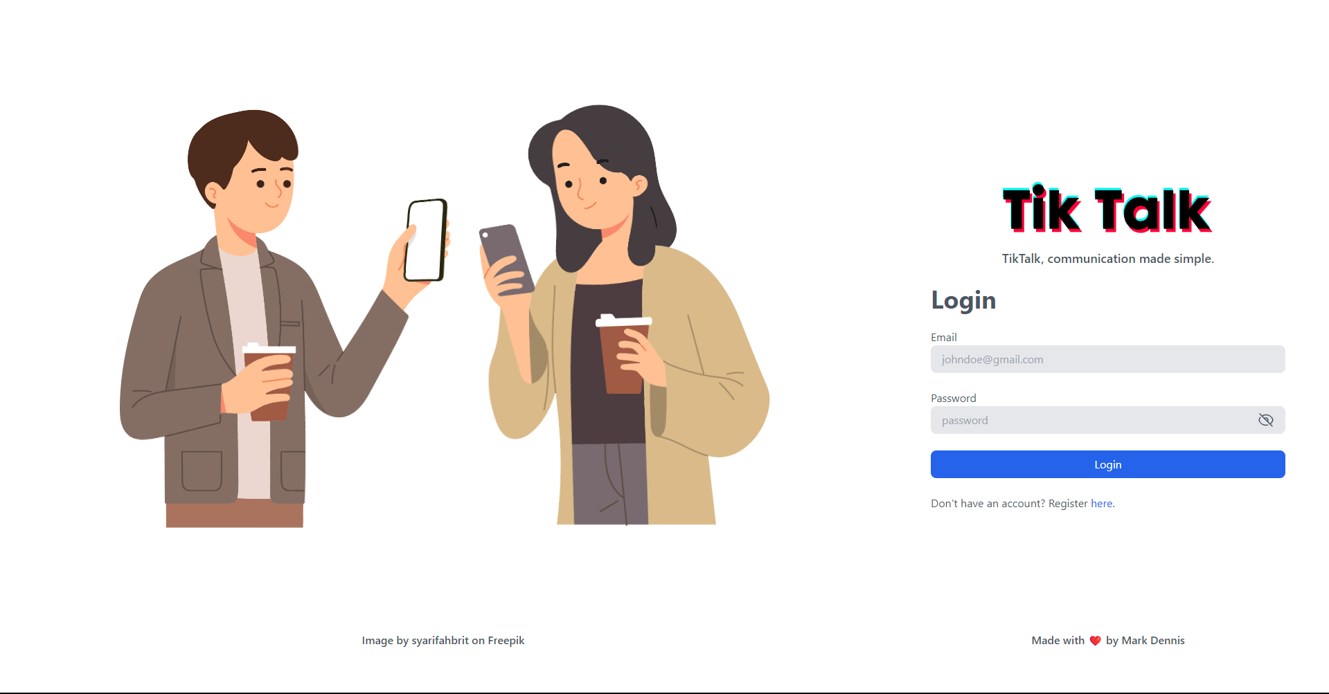 Tiktalk - Chat App (Full-Stack)